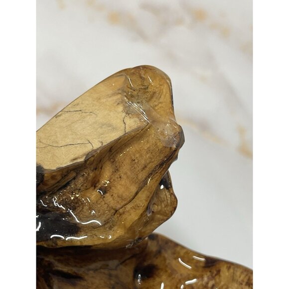 Wood Clock Natural Edge Signed Glen Schaff Artist Abstract Lightweight VTG READ - Picture 4 of 13